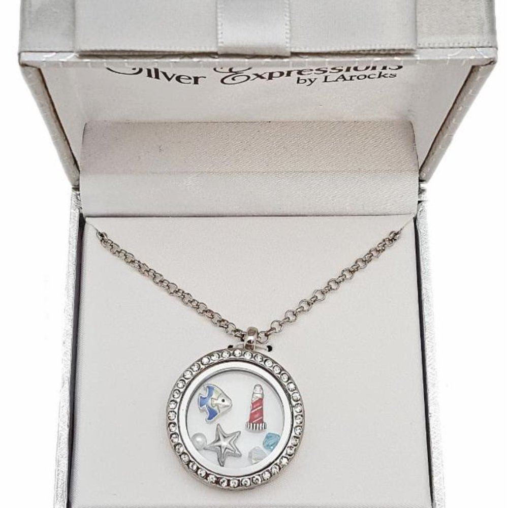 Nautical Beach Themed Floating Charm Locket